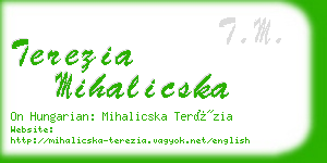 terezia mihalicska business card